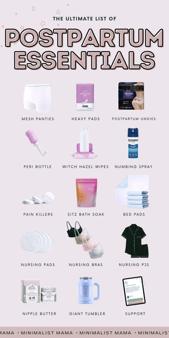 Postpartum Kit, First Time Mom Tips, Diy Postpartum, Postpartum Recovery Kit, Mom Checklist, Postpartum Must Haves, Essential List, Postpartum Care Kit, Postpartum Essentials