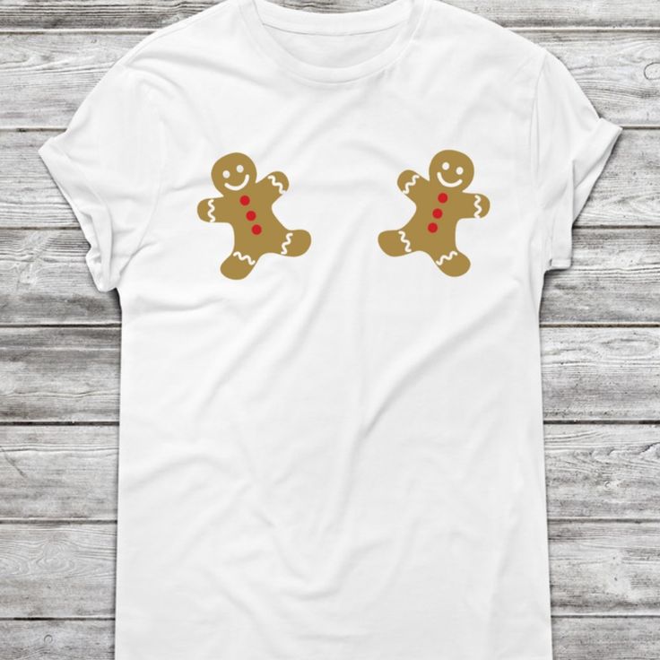 Gingerbread Men Cookies Design Perfect For The Upcoming Holidays, Christmas Parties, Etc Crewneck Short Sleeves Ring Spun, Preshrunk 100% Cotton Double Needle Stitched Sleeve And Hem Semi-Fitted Unisex Sizing Size Up For A Looser, Slouchy Fit Other Colors Available For Shirt And Design *Each Hoodie, Sweatshirt Or T-Shirt Is Custom Made And Made To Order. *Add To Bundle Or Comment If You Would Like A Different Color Or A Custom Design On The Back. *Ask Any Questions Prior To Ordering *Offers Welc Gingerbread Men Cookies, Gingerbread Shirt, Cookies Design, Cookie Christmas, Gingerbread Man Cookies, Gingerbread Men, Christmas Parties, Cookie Designs, Holidays Christmas