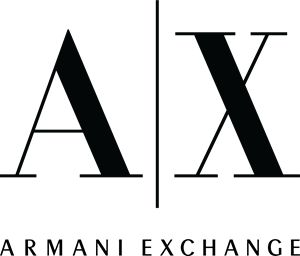 the logo for armani exchange, which has been designed to look like an x