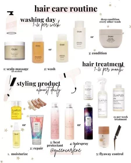 Hair Care In Order, Hair Care Recommendations, Hair Care Routine Shampoo And Conditioner, Hair Care Products Organization, Best Shampoo For Dull Hair, Stuff For Dry Hair, Minimalist Hair Care Products, Body And Hair Care, Product For Straight Hair