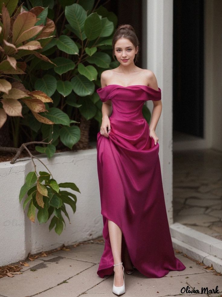 Olivia Mark - Elegant Morning Dress for the Modern Bride Light Wedding Dresses, Hot Prom Dress, Prom Dresses Long Pink, Elegant Party Dresses, Satin Prom Dress, Vestidos Vintage, Silk Maxi Dress, Black Prom Dresses, Prom Dresses Lace