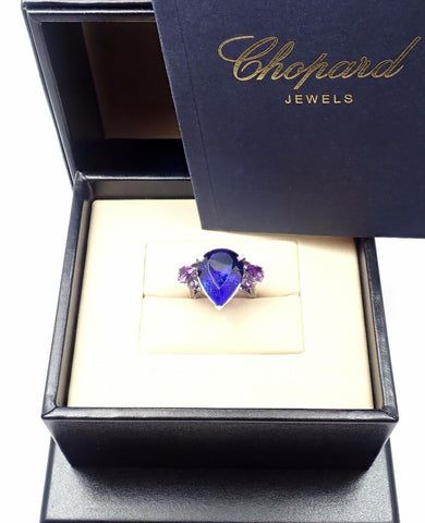 Rare! Chopard High Jewelry 18k Gold Diamond Tanzanite Amethyst Ring Box Cert | Fortrove Chopard High Jewelry, Chopard Ring, Vintage Designer Jewelry, Shop Products, Amethyst Stone, High Jewelry, Amethyst Ring, Ring Box, Gold Details