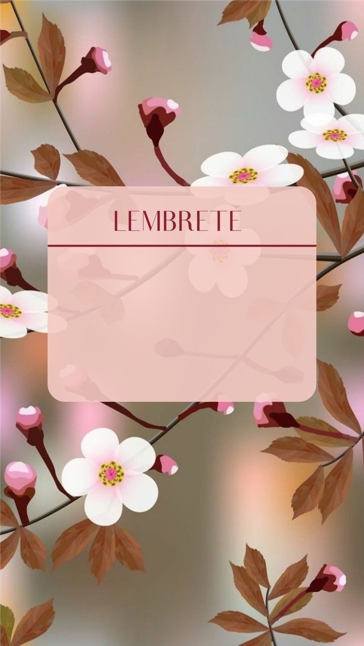 an image of flowers with the words l'embree on it in pink