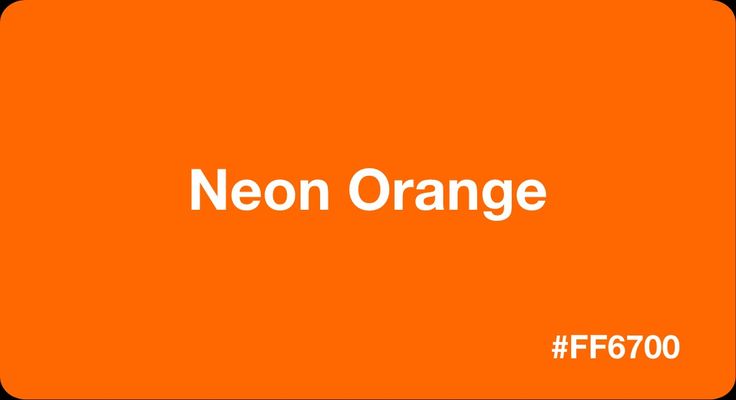 an orange background with the words neon orange in white on top of it and below that reads fof700