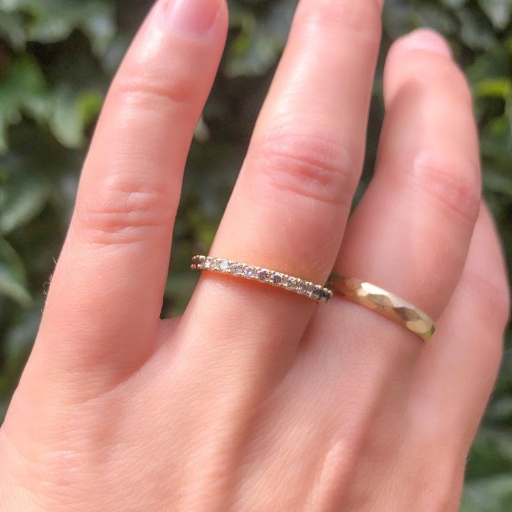 A blushing beauty. Our ombre stacker sneaks a subtle pop of color into a wearable everyday look. A perfect band for spicing up your wedding stack in a very timeless way. 2mm wide 18k yellow gold 0.08ct naturally colored light pink diamonds 0.12ct salt & pepper diamonds 0.12ct black diamonds approximately 0.32ct total diamond weight size 6 Available in other widths, ring sizes, gold tones, and gem colors - by request. Everyday Fine Jewelry Stackable Rings With Brilliant Cut, Everyday Stackable Diamond White Diamond Ring, Everyday Diamond Stackable Rings With Round Cut, Everyday Diamond Stackable Bands, Everyday Yellow Gold Half Eternity Diamond Ring, Yellow Gold Diamond Half Eternity Stackable Rings, Diamond White Stackable Eternity Band In 14k Gold, Everyday Rose Gold Stackable Diamond Ring, Stackable Diamond White Eternity Band In 14k Gold