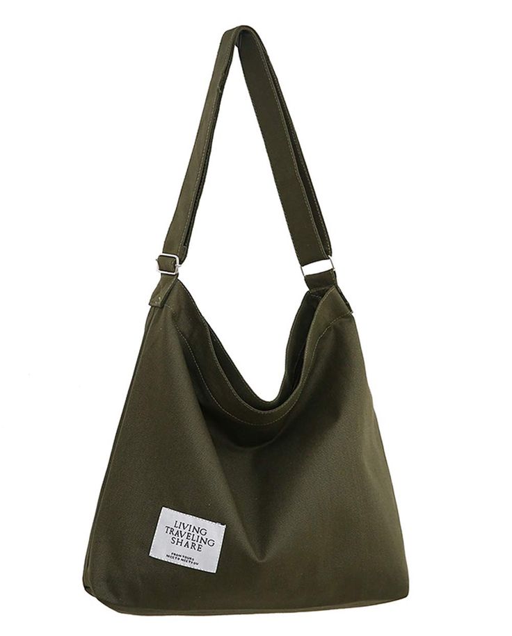 PRICES MAY VARY. Material: this shoulder bag is made of soft canvas, very light and durable for daily use. Many ways to carry: This canvas can be a shoulder bag, a crossbody bag or a tote bag. Easy to match your garments. Size Details: 15.5" x 3.5" x 14.1", handle drop: 15.7". You can refer to the size in the image as well. The length of strap is fully adjustable. Big Capacity - Zip Closure. There is a big room inside the bag, with 2 open small pocket for small things, this bag has a high utilit Work Travel Bag, Pretty Tote Bags, Racquet Bag, Big Room, Tennis Bags, Handbags Casual, Top Handle Handbags, Casual Tote, Crossbody Tote