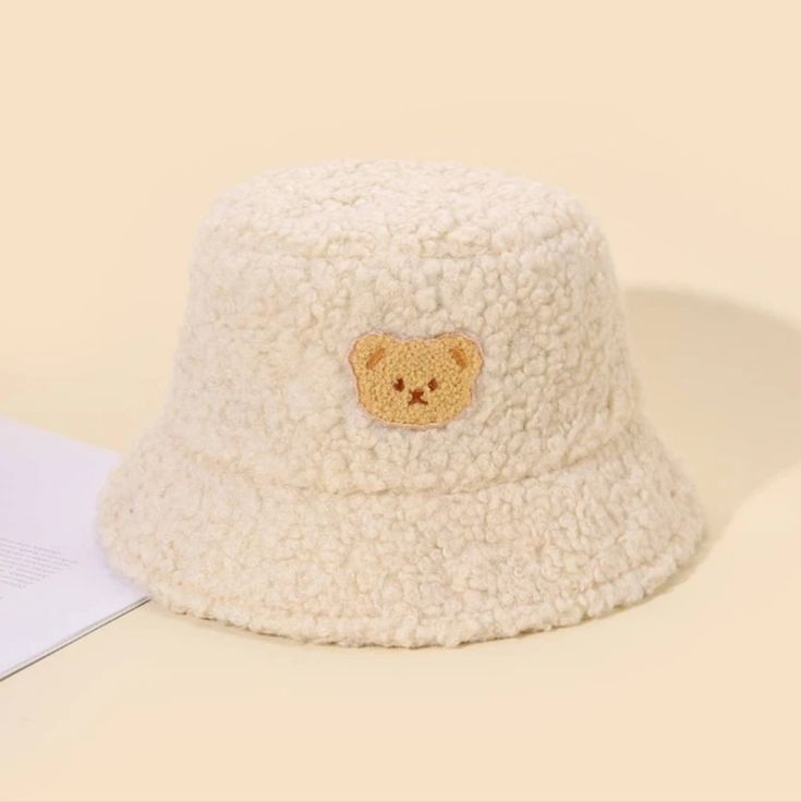 This Adorable Hat Is Completely Sizable So It Can Be Worn By An Adult Or A Child! Nwot Soft Fuzzy "Teddy Bear Like" Material Embroidered Bear Face Bucket Hat Style Aesthetic Don't Forget To Bundle Items For Big Savings! Aesthetic Bucket Hat, Bucket Hat Aesthetic, Bear Bucket Hat, Cute Bucket Hats, Black Teddy Bear, Fluffy Bucket Hat, Bucket Hat Fashion, Bucket Hat Style, Hat Aesthetic