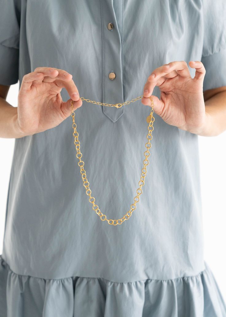 A classic component in our line as one of our favorite chains, the Ralph Chain Necklace is now offered as a stand alone staple piece. Layer it or wear it as subtle statement with the perfect neckline. Timeless Everyday Gold Chain Necklace, Elegant Long Cable Chain Necklace, Classic Long Gold Chain Necklace, Formal Long Cable Chain Necklace, Minimalist Long Cable Chain Necklace, Everyday Rolo Chain Necklace With Oval Links, Elegant Chunky Link Chain Necklace, Elegant Everyday Necklaces With Rolo Chain, Elegant Chunky Chain Link Necklace