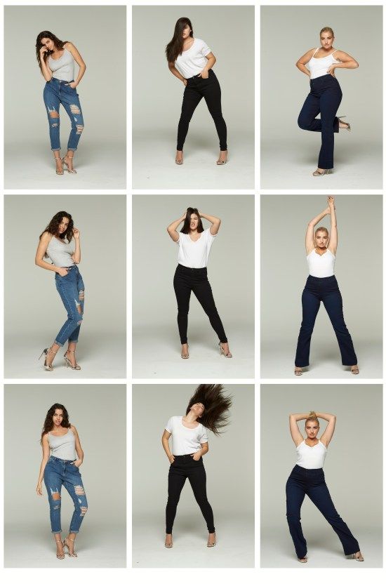 a series of photos showing different types of jeans