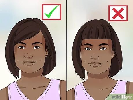 How to Decide if You Should Get Bangs or Not: 14 Steps Side Bangs On Long Hair, Short Hair On Square Face Shape, Short Layer Hair With Bangs, Narrow Forehead Hairstyles, Growing Bangs Out, Bangs With Long Hair Round Face, Short Straight Haircuts With Bangs, Hair Styles With Side Bangs, Square Face With Bangs