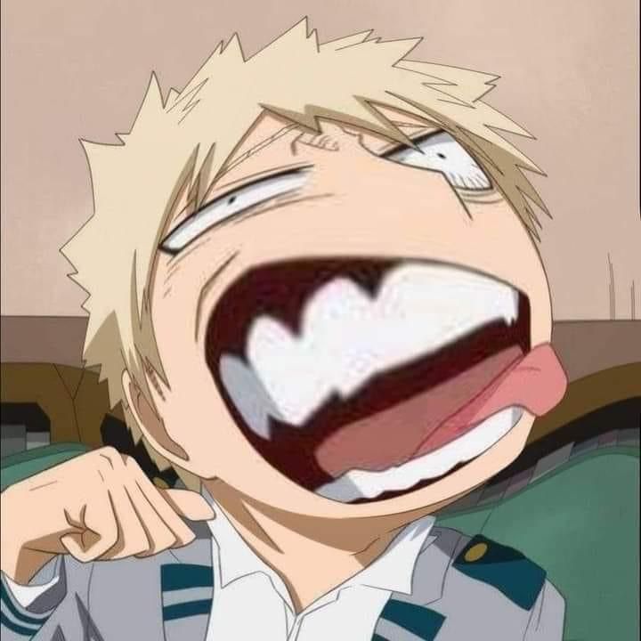 an anime character with his mouth wide open