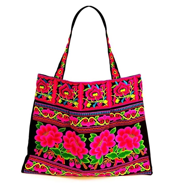 Beautifully And Uniquely Embroidered Tote Bag In Stunning, Eye Popping, Happy Colors With Floral Pattern Details. Designed To Make You Smile. Versatile, Lightweight, Multi Use. Cotton Fabric, Fully Lined. Double Strap, Shoulder Or Hand Carry. Unused. Bohemian Vibe. Excellent Condition. Make An Offer. Thank You So Much. Details: Features Florals Details. Front And Back Flat, Patterned Shoulder Straps Lining: Cotton/Polyester Approx. 13.8"H X 16.7"W X 6.7"D Packable. Lay Flat. Imported Top Rated S Embroidered Shoulder Beach Bag For Daily Use, Spring Multicolor Shoulder Bag With Floral Embroidery, Pink Embroidered Handheld Bag, Spring Embroidered Beach Bag, Spring Multicolor Embroidered Tote Shoulder Bag, Embroidered Tote Beach Bag, Embroidered Shoulder Beach Bag, Spring Embroidered Rectangular Beach Bag, Pink Embroidered Shoulder Bag For Shopping