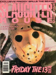 a magazine cover with a hockey mask on it