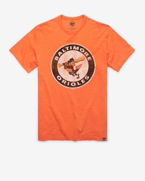 BALTIMORE ORIOLES COOPERSTOWN GRIT '47 SCRUM TEE Vintage Screen Print, Neck Label, Print Graphic, Signature Print, Baltimore Orioles, Vintage Tees, Favorite Team, Vintage Look, Screen Print