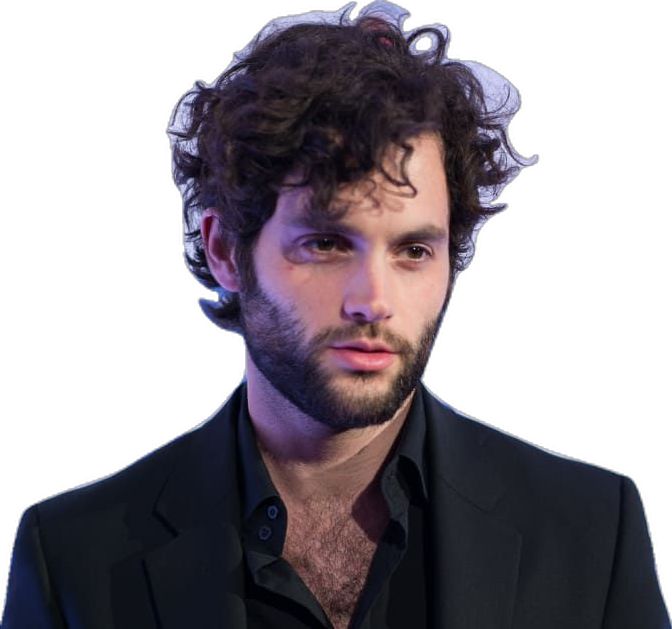 a close up of a person wearing a suit and tie with curly hair in front of a white background