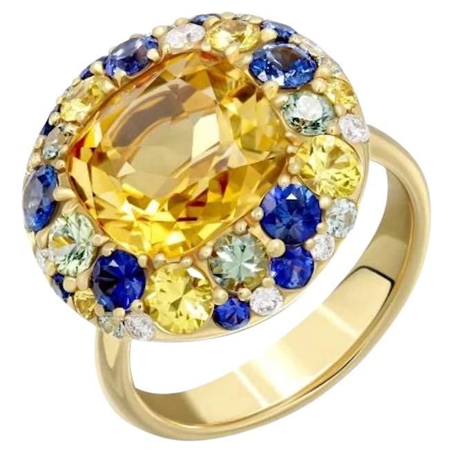 Ring Yellow 18 K Gold (Matching Earrings Available) Weight 8,05 gramm Size US 7 Diamond 1-Round-0.05ct-3 / 5A Diamond 7-Round-0,12ct-3 / 5A Citrine 1- Square-3,95 ct 2 / 1A Green Sapphire- 9-0.64ct Sapphire Blue 12-Circle-1.2ct T (3) / 2A Yellow Sapphire With a heritage of ancient fine Swiss jewelry traditions, NATKINA is a Geneva based jewellery brand, which creates modern jewellery masterpieces suitable for every day life. It is our honour to create fine jewelry, and it’s for that reason that Luxury Multi-stone Yellow Sapphire Ring, Luxury Multi-stone Yellow Sapphire Jewelry, Modern Jewellery, Tanzanite Diamond Ring, Colour Stone, Diamond Rings Design, Jewellery Brand, Sparkly Jewelry, Gold Cocktail Ring