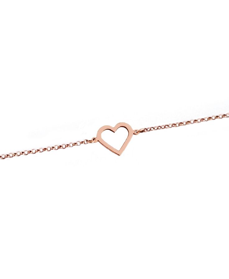 14K 9K Gold Heart Bracelet, Open Heart Bracelet, Solid Gold Heart Frame Bracelet, Love Forever Romantic Gift For Her, Dainty Heart Charm, Gift for Daughter, Girlfriend Gift, FREE EXPRESS SHIPPING Beautiful and delicate bracelet with a heart frame charm made in 14K or 9K solid gold. Whisper...Love Forever! Crescent Moon Bracelet: https://www.etsy.com/listing/747232649 -------------------------------------------------- D E T A I L S 14K Solid Gold or 9K Solid Gold Heart: 13mmx9mm Soldered chain an Rose Gold Bracelet With Heart Charm For Gift, Rose Gold Bracelet With Heart Charm As Gift, Rose Gold Bracelet For Valentine's Day Gift, Rose Gold Heart Charm Bracelet For Gift, Rose Gold Heart Charm Bracelet Gift, Mother's Day Rose Gold Heart Pendant Bracelets, Rose Gold Heart Cut Bracelets For Gift, Rose Gold Heart Cut Bracelet As Gift, Rose Gold Double Heart Bracelet For Mother's Day