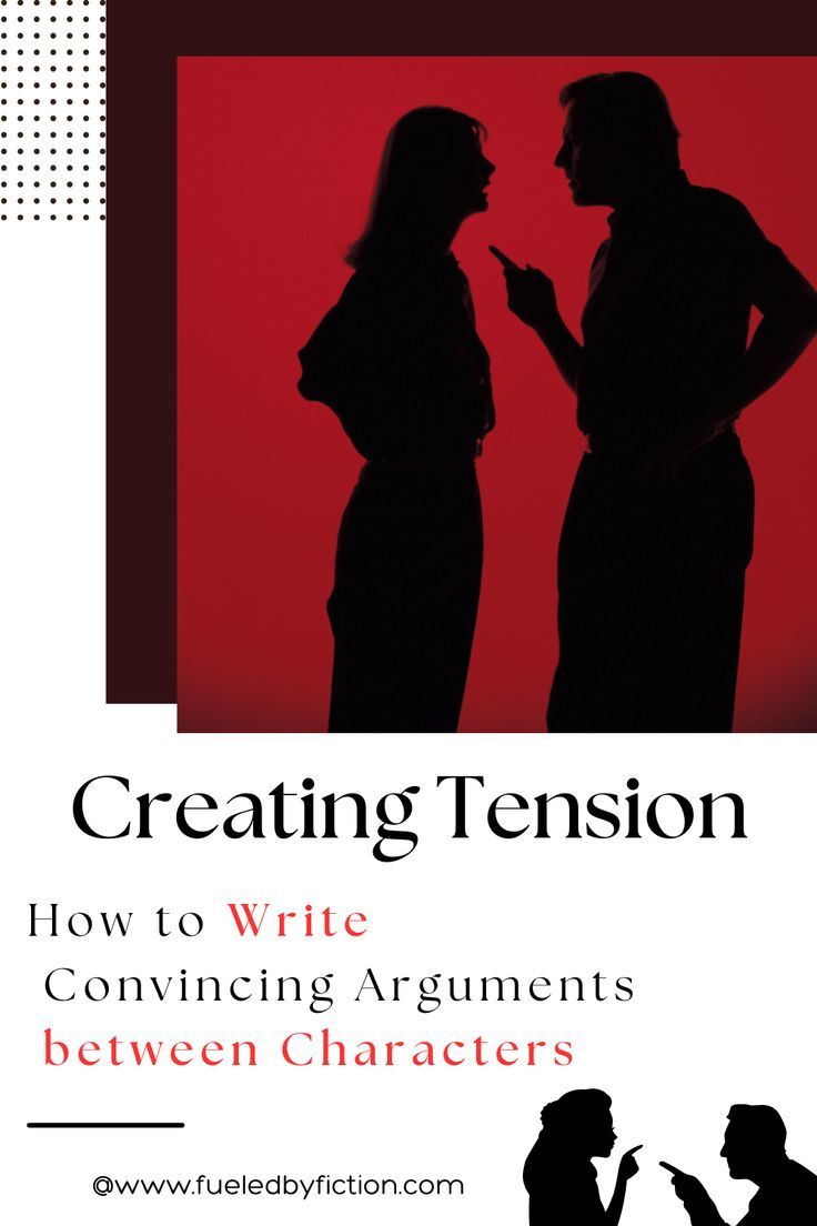 two people standing next to each other in front of a red background with the words creating tension