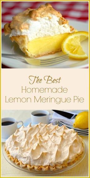 the best homemade lemon meringue pie is ready to be eaten for lunch or dessert