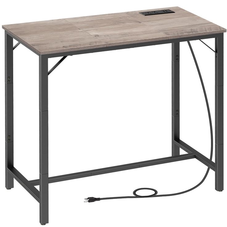 PRICES MAY VARY. Enjoy Charging Instantly: We have equipped this coffee bar table with a socket including 2 outlets and 2 USB ports, so whether you are charging your cell phone or watch, or sitting at the table to work, you won't be bothered by low battery Used for Multiple Occasions: This pub height table is 35.4"L x 15.7"W x 35.6"H and can play various roles as a console table for storing bags and keys at the entrance, a home coffee bar for making coffee in the living room or a makeshift desk Makeshift Desk, Storing Bags, Pub Height Table, High Bar Table, Table With Charging Station, Table Counter, Making Coffee, Long Dining Table, Home Coffee Bar