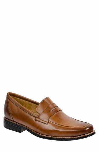 Calvin Klein Jay Leather Loafer (Men) | Nordstromrack Classic Brown Platform Loafers For Work, Moc Toe Slip-ons For Business In Fall, Wingtip Slip-ons With Leather Lining For Work, Classic Brogue Detailed Moccasins For Work, Business Moc Toe Loafers For Fall, Business Loafers With Moc Toe For Fall, Office Moc Toe Dress Shoes For Fall, Classic Leather Moc Toe Platform Loafers, Classic Brown Platform Loafers With Removable Insole