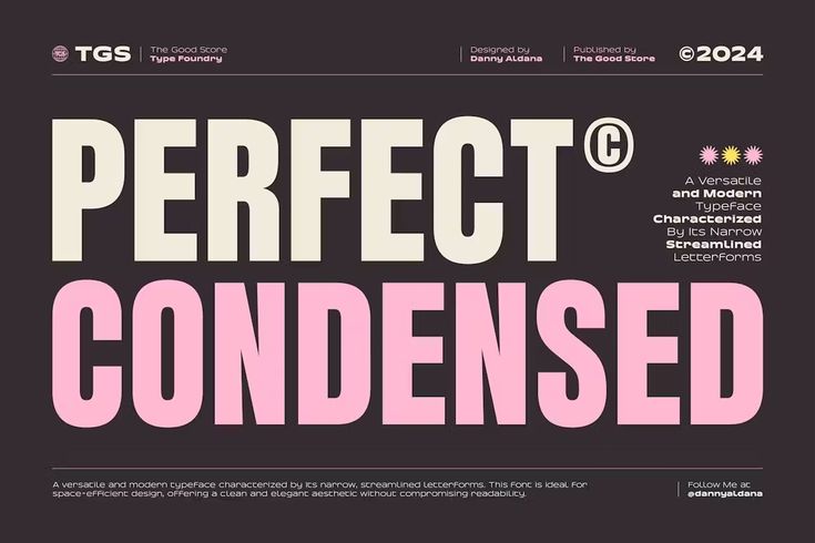 a poster with the words perfect condenseed in pink and white on a black background