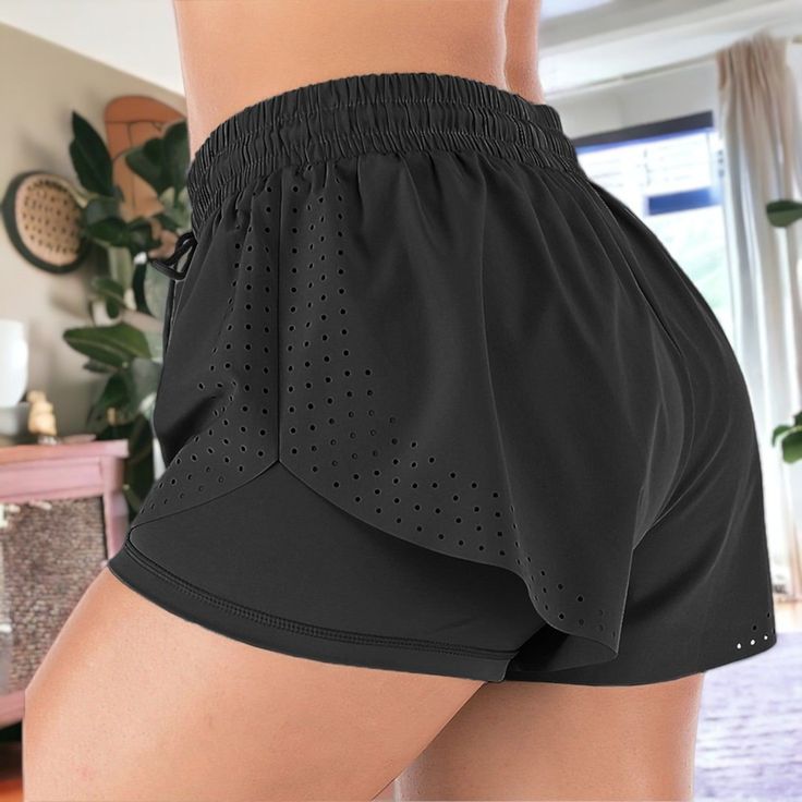 Experience comfort and style with Anna-Kaci Women's Running Shorts, designed for optimal performance during workouts or casual wear. These double-layered shorts are stretchy, soft, and incredibly comfortable, making them perfect for running errands, jogging, gym workouts, yoga, or loungewear.