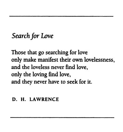 a poem written in black and white with the words search for love on top of it