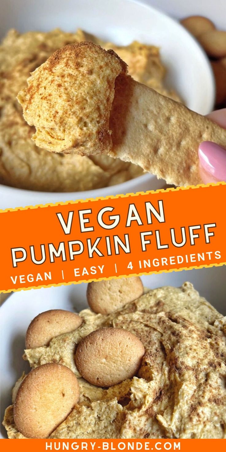 vegan pumpkin fluff made with easy ingredients and only 4 ingredients to make it