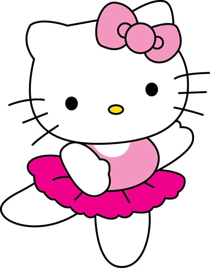 a hello kitty ballerina with pink tutu