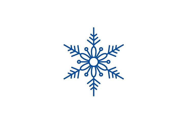 a blue snowflake on a white background