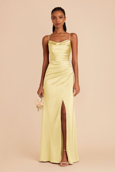 Lydia Dress Princess Prom Dresses Yellow, Corset Top Long Dress, Golden Yellow Prom Dress, Formal Dresses Long Yellow, Yellow Bridesmaid Dresses Black Women, Pastel Yellow Long Dress, Light Yellow Prom Dress Long, Yellow Long Dress Formal, Yellow Homecoming Dresses Long