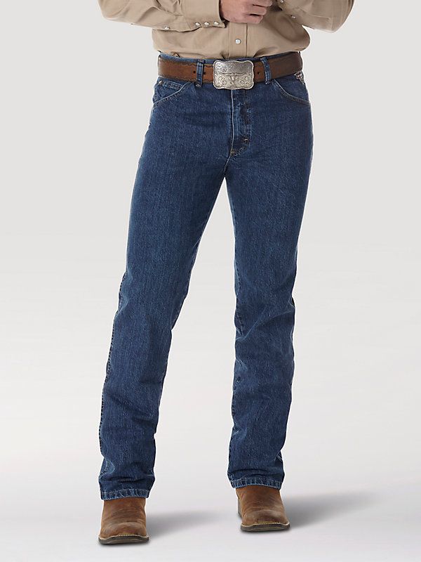 JEANS ALMOST AS TOUGH AS A PBR BULL RIDER. You'll see these jeans on fans at PBR events across the country. Decorative embroidery appears on the hip pocket and PBR is labeled on the waistband. Denim Jeans With Pockets For Ranch, Western Style Denim Blue Jeans With Pockets, Western Style Jeans With Pockets In Denim Blue, Western Denim Blue Jeans With Pockets, Straight Leg Denim Jeans For Ranch, Dark Wash Jeans With Five Pockets For Ranch, Dark Wash Denim Bottoms For Rodeo, Dark Wash Cotton Bottoms For Rodeo, Denim Blue Straight Leg Bottoms For Rodeo