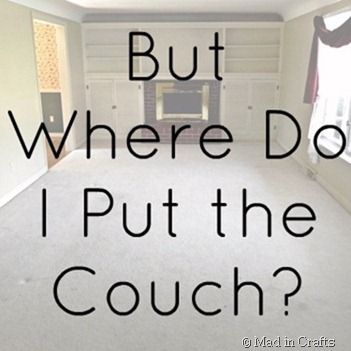 an empty room with the words, but where do i put the couch?