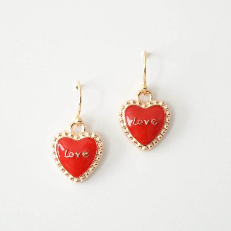 Love heart charm on 18k gold plated fish hook findings. - Approx. 13x16mm charm SHOP MORE JEWELRY, https://www.etsy.com/shop/melissavelia?section_id=10442322 Heart-shaped Charm Earrings For Anniversary, Cute Gold Earrings With Heart Charm, Heart-shaped Earrings With Charms For Valentine's Day, Heart-shaped Charm Earrings For Valentine's Day, Cute Gold Heart Earrings For Mother's Day, Valentine's Day Heart-shaped Charm Earrings, Cute Heart Charm Earrings For Anniversary, Cute Gold Heart Earrings Nickel Free, Heart-shaped Charms Earrings For Valentine's Day