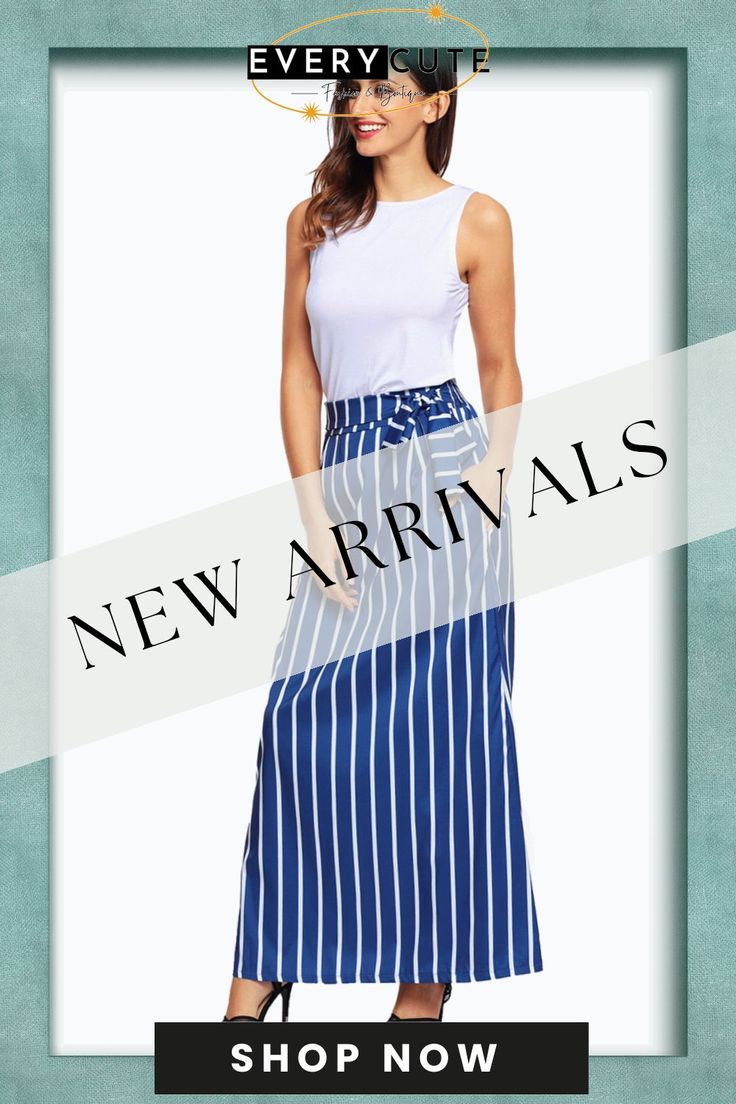 Dark Blue Striped Maxi Skirt Navy Cotton Summer Skirt, Blue Lined Maxi Skirt For Day Out, Blue Relaxed Maxi Skirt For Day Out, Chic Blue Summer Maxi Skirt, Chic Blue Maxi Skirt For Summer, High Waist Blue Maxi Skirt For Summer, Casual Blue Maxi Skirt For Summer, Blue Maxi Skirt For Spring Day Out, Casual Navy Skirt For Spring