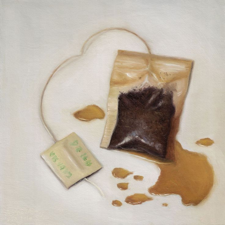 an oil painting of a bag of peanut butter next to a packet of chocolate chips