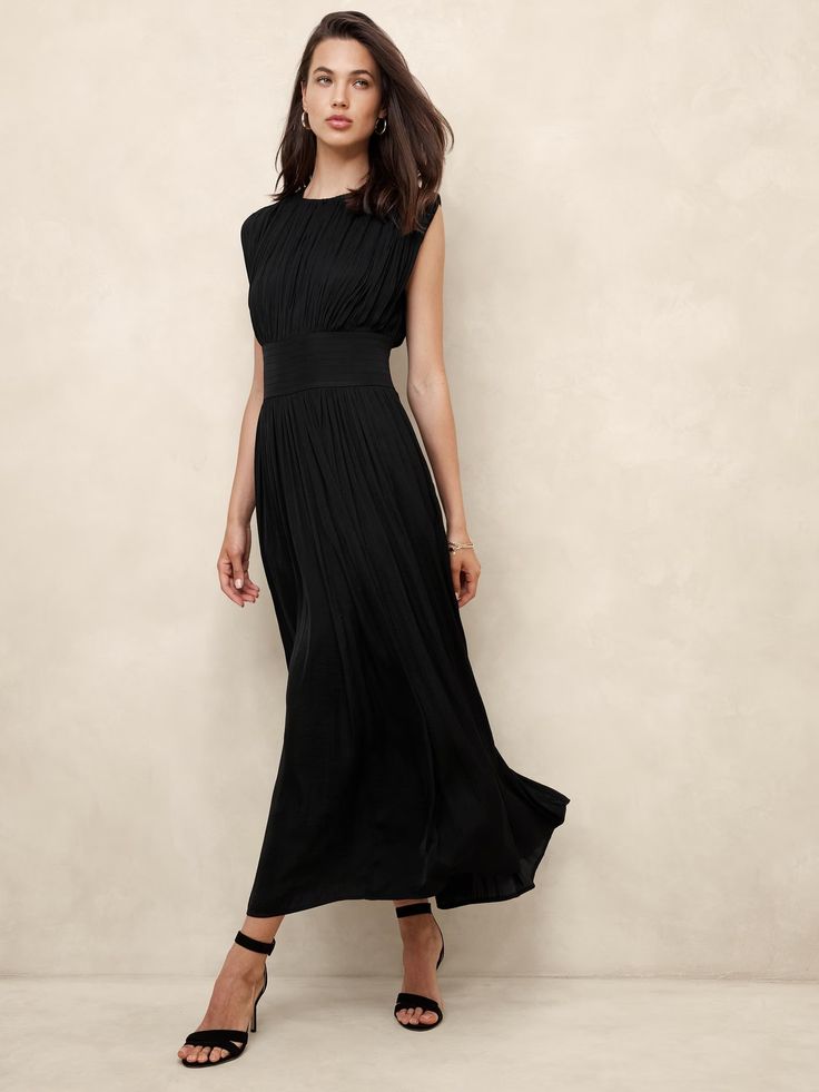 Crystal Pleated Maxi Dress | Banana Republic Factory Textured Aesthetic, Pleated Maxi Dress, Pleated Maxi, Banana Republic Factory, Timeless Pieces, Modern Woman, Banana Republic, Women's Clothing, Maxi Dress