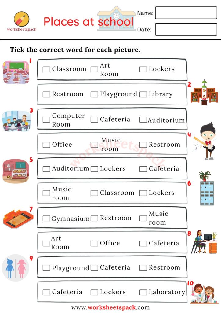 a worksheet with pictures and words to help students learn how to use them