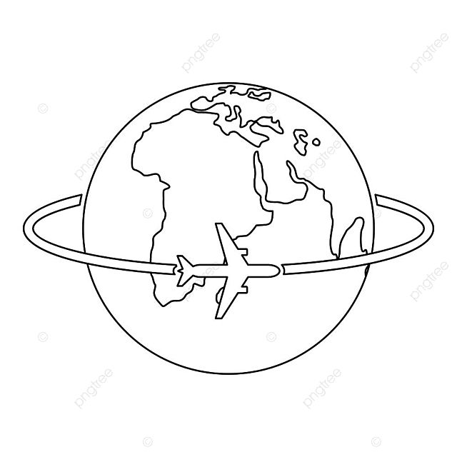 black and white outline drawing of the world map on a white background stock photo image