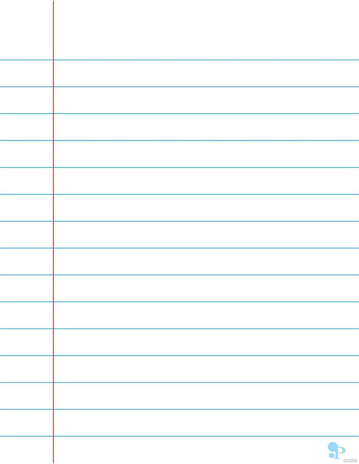 lined paper with red lines on the bottom and blue writing space at the top, in front of a white background