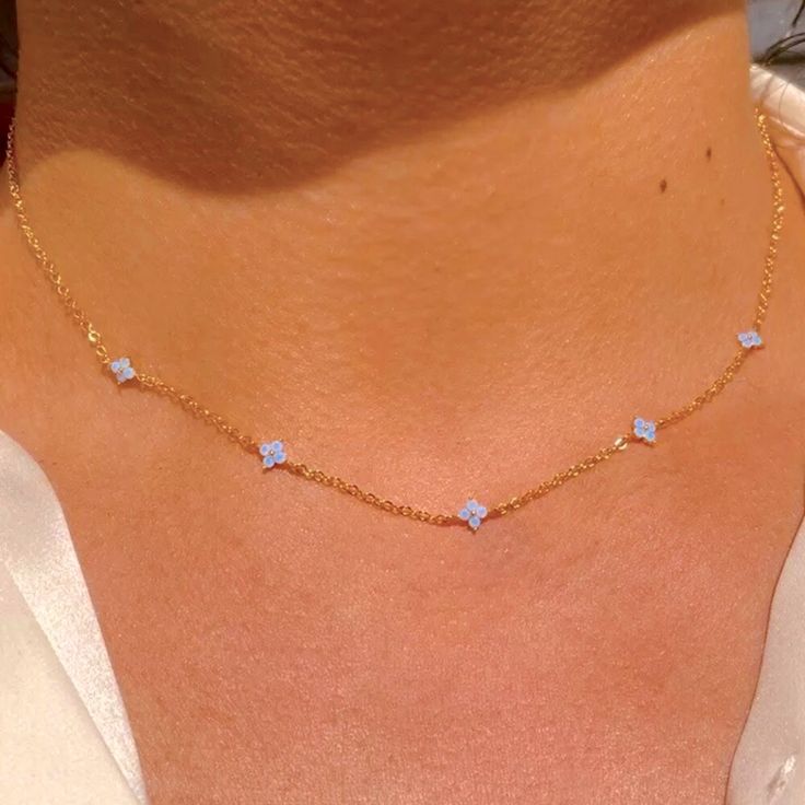 Details Perfect For Birthday, Holiday, Summer Look! Length: 15.5” With 2” Inch Extension 14k Gold Filled Chain Blue Stone Style: Minimalist Condition: Brand New Shipping In 1 Day Simple Chain Necklace Gold, Cute Small Necklaces, Delicate Blue Necklace With Adjustable Chain, Blue Delicate Necklace With Delicate Chain, Delicate Blue Necklace With Delicate Chain, Blue Jewlery, Blue And Gold Jewelry, Minimalist Accessories Jewellery, Light Blue Jewelry