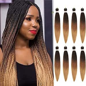 Knotless Box Braids 1b/27, 1b/30 Braids, Ombré Knotless Braids, Hair For Braids, Pre Stretched Braiding Hair, Braids Ombre, Ombre Braiding Hair, Ombre Braid, Braiding Hair Extensions