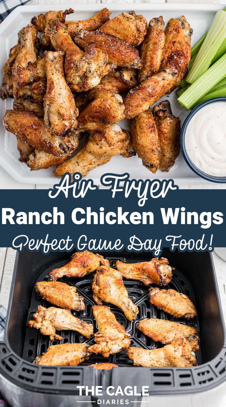 air fryer ranch chicken wings perfect game day food