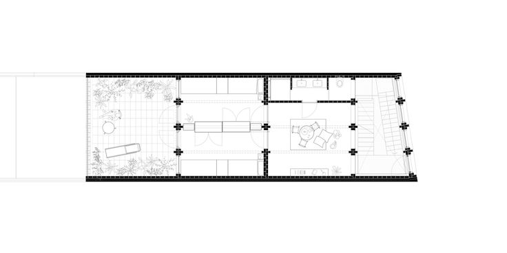 an aerial view of the floor plan of a house