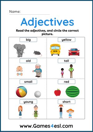 an activity sheet for children to learn how to use the words in their worksheet