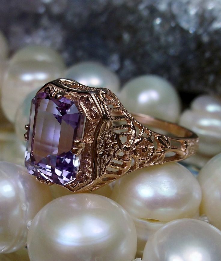 Luxury Purple Rectangular Rings, Luxury Fusion Style Amethyst Rings, Rustic Amethyst Ring, Luxury Amethyst Ring Fine Jewelry 925 Stamp, Luxury Formal Octagon Amethyst Ring, Luxury Ethical Amethyst Rings, Luxury Victorian Amethyst Ring For Anniversary, Luxury Heirloom Amethyst Ring For Weddings, Luxury Vintage Amethyst Ring For Formal Events