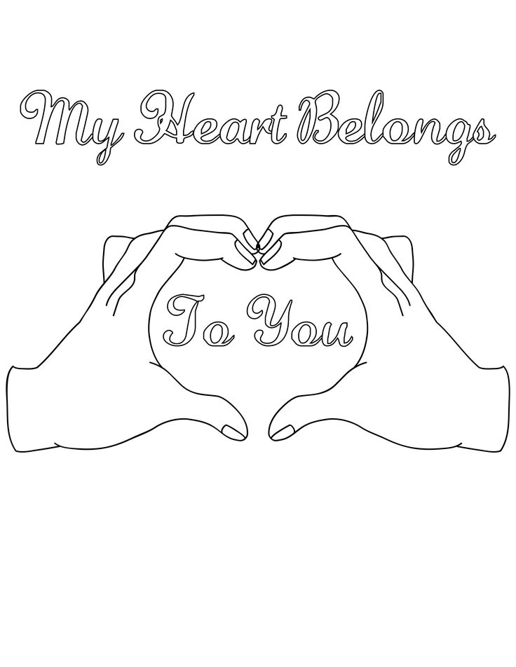 two hands making a heart with the words, my heart belongs to you