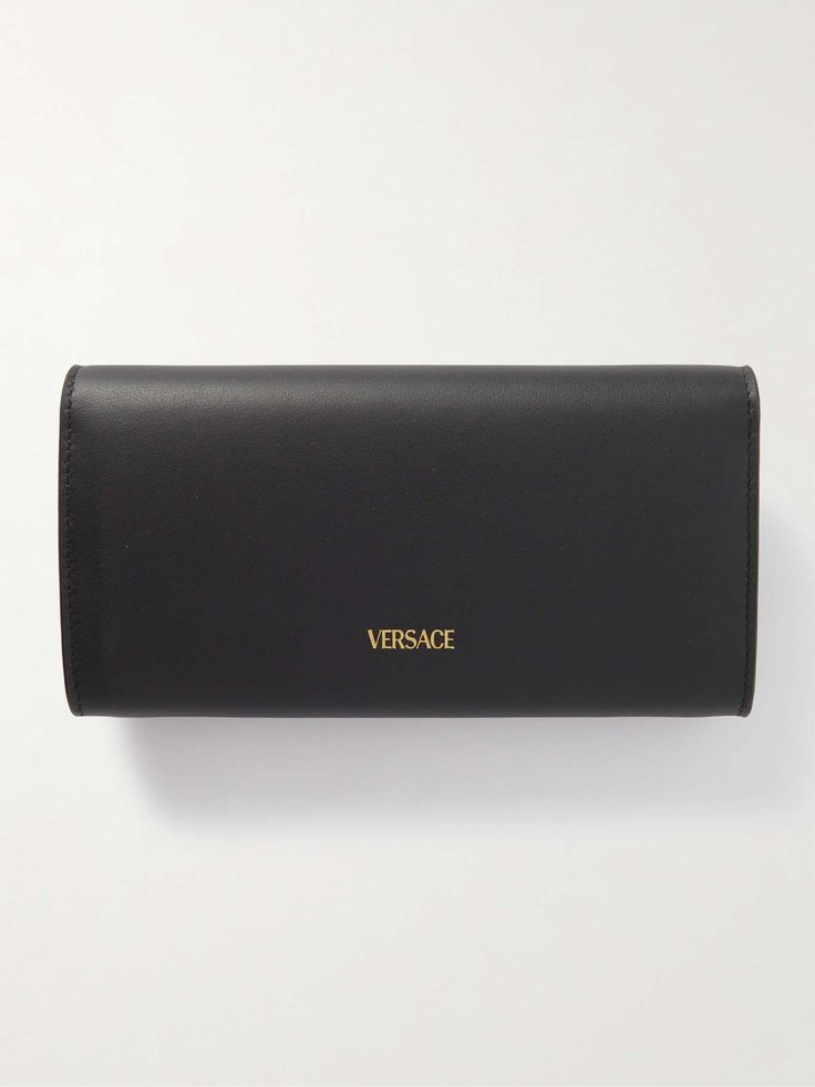 VERSACE Continental leather wallet | NET-A-PORTER Versace Wallet, Library Events, Eyewear Shop, Louise Roe, Gucci Eyewear, Home Scents, Sneaker Shopping, Wallets For Women, Women Collection