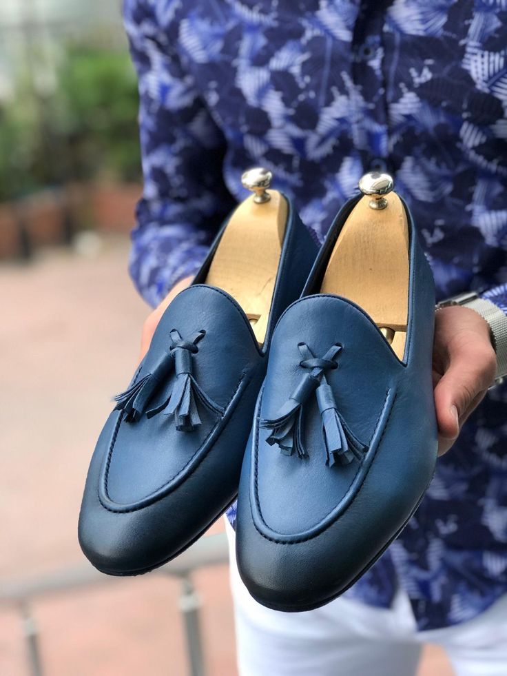 Blake Blue Comfy Leather Loafer freeshipping - BOJONI – VICLAN Blue Loafers, Summer 19, Leather Loafer Shoes, Loafers Online, Driving Loafers, Tassel Loafers, Shoes Collection, Hot Shoes, Suede Loafers